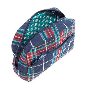 Vera Bradley MEDIUM COSMETIC BAG RECYCLED COTTON TARTAN PLAID